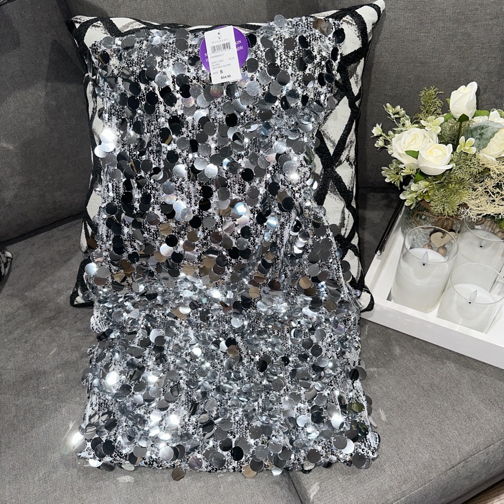 Olga Formal Sequin Strapless Mini Dress Size S - Picture 4 of 5